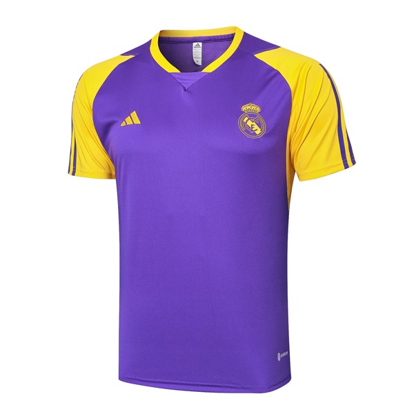 Camiseta Entrenamiento Real Madrid 2024-2025 Purpura Amarillo